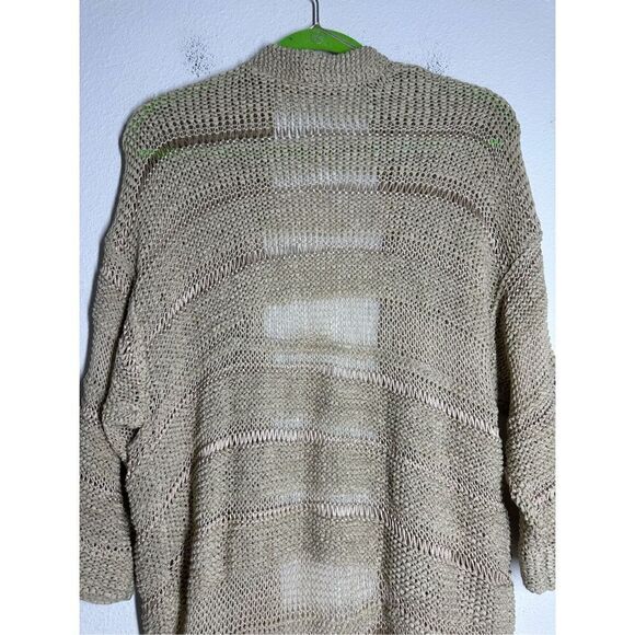 EDC Women’s Bohemian Knit Open Front Cardigan Tan Size S - Picture 5 of 14